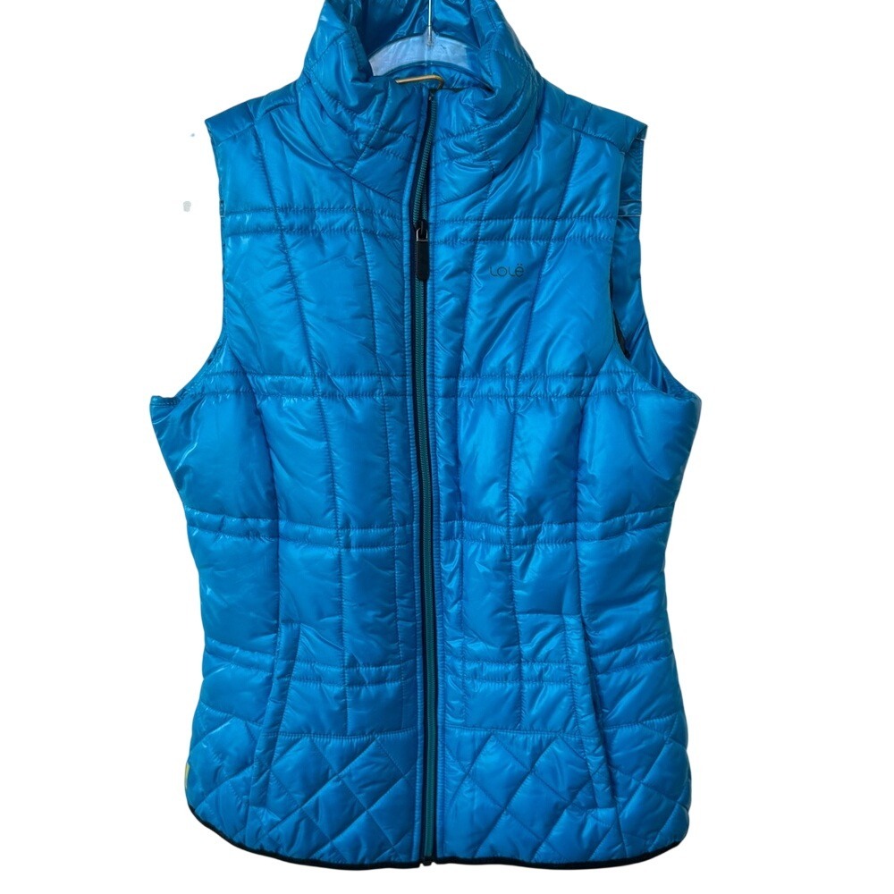 Lolë, Bright Blue Light Weight Quilted Vest, Size S